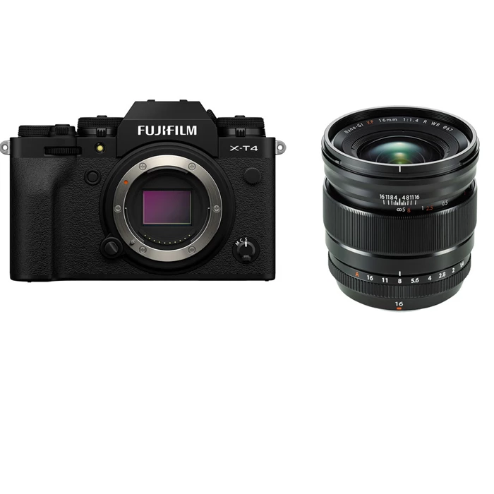 Fujifilm X-T4 Mirrorless Digital Camera with XF 16mm f1.4 Lens (Black)